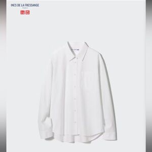 Uniqlo x Ines de la Fressange white cotton button up shirt XXS